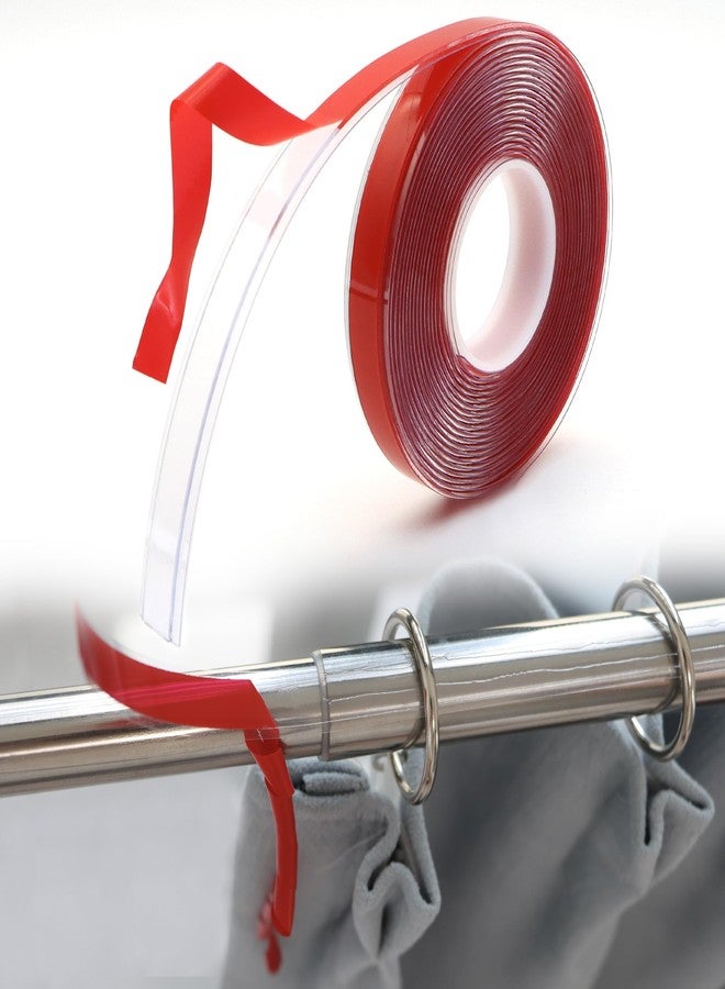 LUTQ 13 Ft Rod Tape - Smooth and Silent Sliding Accessories for Drapery Rings - Hard Surface - Wide - Make Curtains Slide Easier - Image 1
